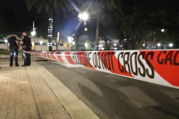 Three Fatalities Reported At Mass Shooting At Jacksonville Gaming Tournament Police tape in Jacksonville, Florida