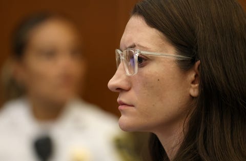 Patrick Clancy describes ex-wife's mental health struggles leading up to children's deaths in her murder trial Lindsay Clancy looks to the side during trial
