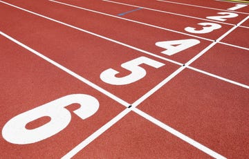 World Athletics Championships Oregon22 - Previews photo showing track and field lines and lanes