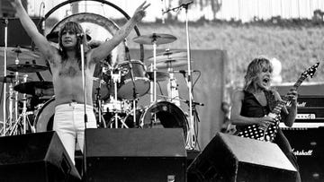 Ozzy Osbourne and Randy Rhodes performing at the Oakland Coliseum ozzy osbourne and randy rhodes performing at the oakland coliseum
