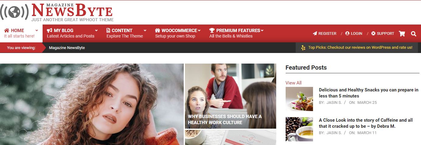 Free WordPress Themes could be used to launch a news website.
