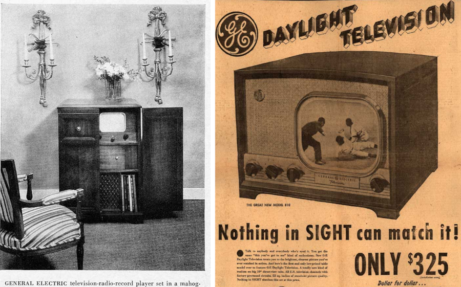 Early TV ads in papers