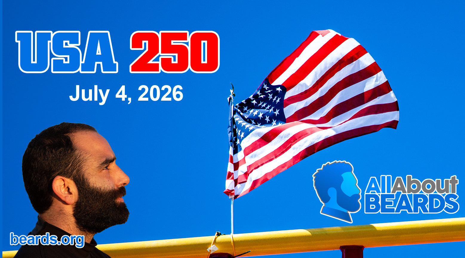 Celebrating beards and the USA's 250th birthday! Featured beard image.