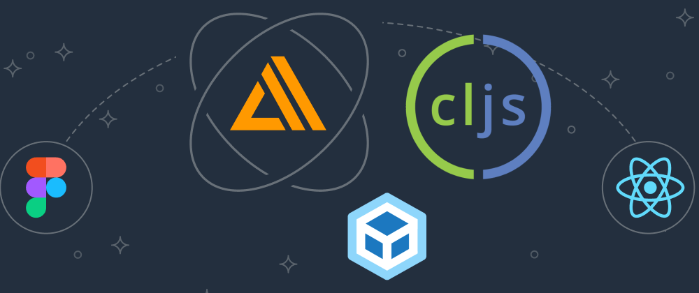 Amplify Clojurescript Figma Webpack and React Logos
