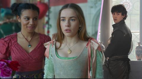 Ellie and Grace from the lady grace mysteries on the left and Lord Osborne on the right.