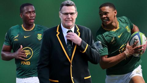 L-R: Vusi Moyo, Rassie Erasmus and Jaco Williams