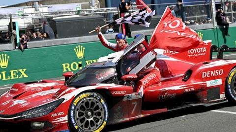 Toyota celebrate winning Le Mans 2026
