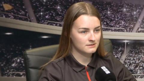 Ashley Gregory being interviewed in the BBC Radio Lancashire studio
