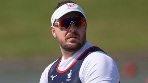 Ben Pritchard looks out at the course