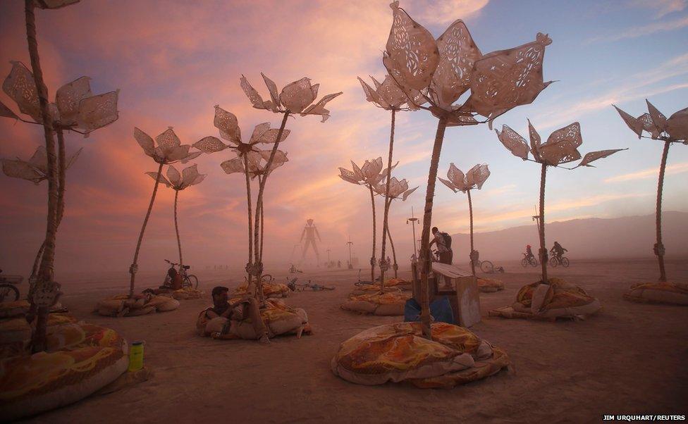 The art installation Pulse and Bloom is seen at the Burning Man arts and music festival