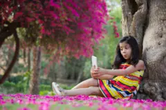 Indian ethnicity, lifestyle, girl, child, public park,