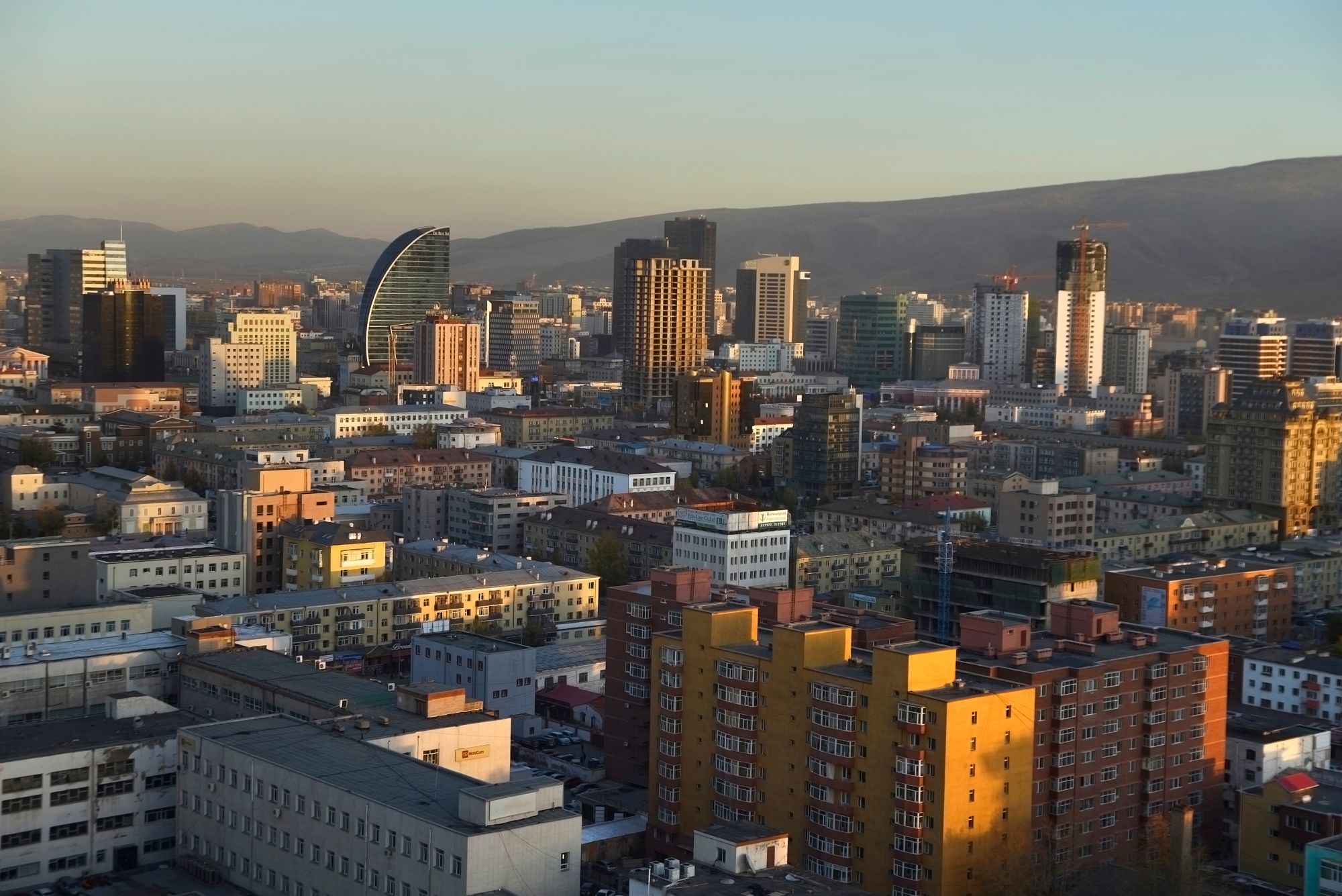 Aerial view of Ulaanbaatar, Mongolia