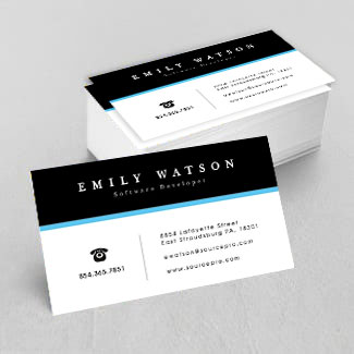Business cards with many options to customize.