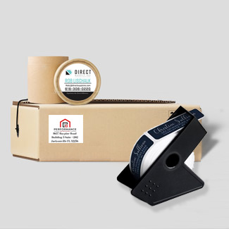 Address labels with free dispenser and foil options.