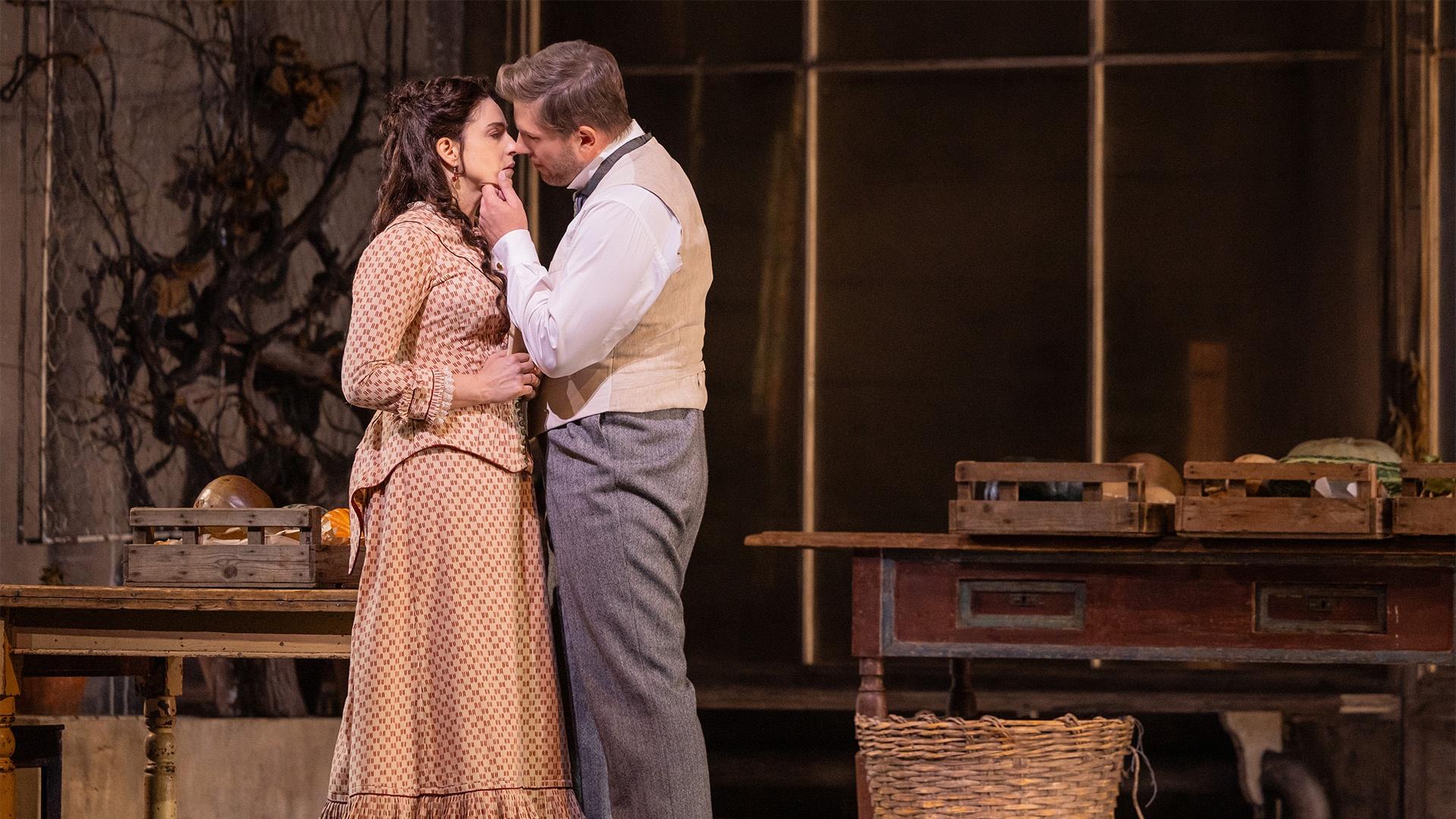 Soprano Asmik Grigorian and baritone Iurii Samoilov star as Tatiana and Eugene Onegin.