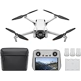 DJI Mini 3 Fly More Combo With DJI RC, 3 Batteries | Lightweight Camera Drone With 4K HDR Video, 114-Min Flight Time, Vertica
