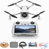 DJI Mini 3 (DJI RC), Lightweight 3x Mechanical Gimbal Drones with Camera for Adults 4K.Carrying Case, Landing Pad, Anti-Colli
