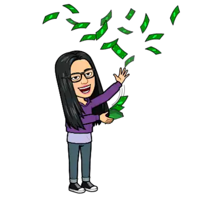Dollar bills thrown up into the air