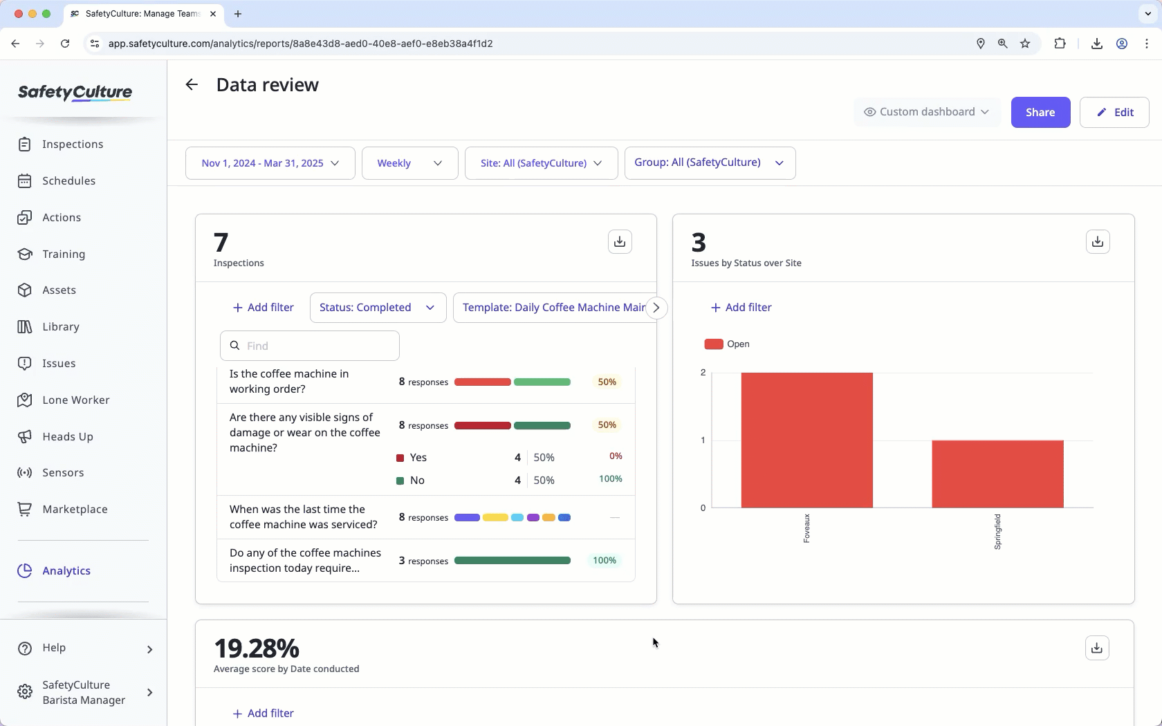 Export your data in bulk from Analytics chart drill-downs via the web app.