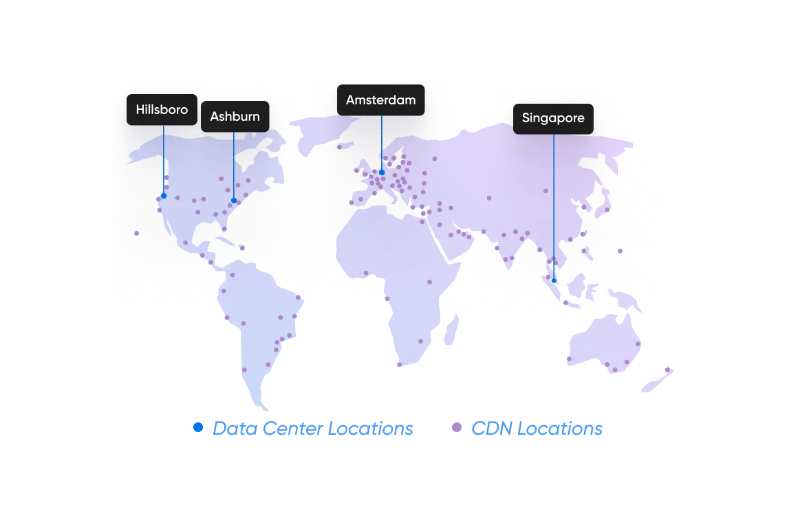 Global data center map