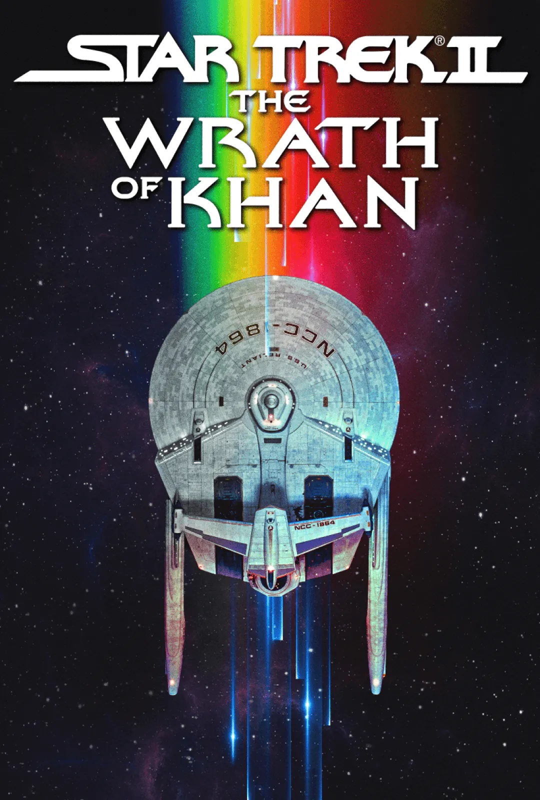 Poster art for Star Trek II: The Wrath of Khan featuring the U.S.S. Enterprise
