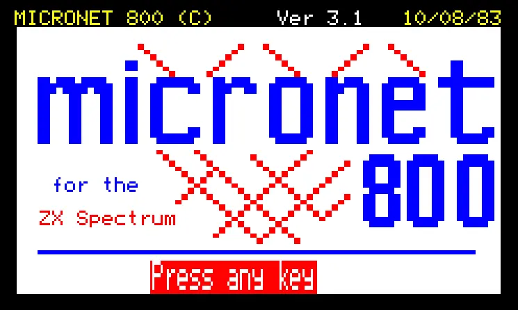 Micronet 800 Splash Screen