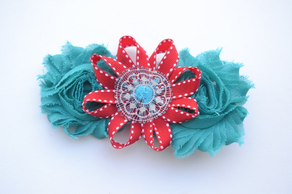 https://www.etsy.com/listing/173090622/turquoise-and-red-hair-clip-ooak-hair