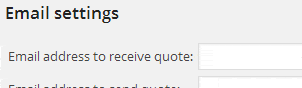 Quote Email Settings