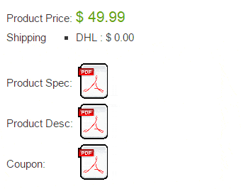 PDF files on product page
