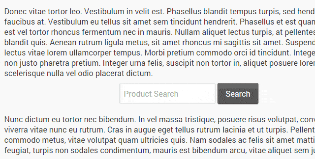Product Search Shortcode Output