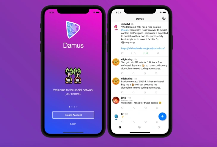 Nostr app Damus iPhoneApplicationList