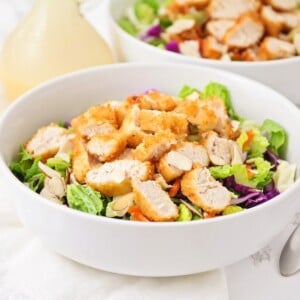 Applebee's Oriental chicken salad in a bowl.