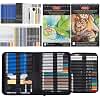 PANDAFLY 80 Drawing Set Sketching Kit, Art Supplies with 3-Color Sketchbook