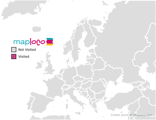 Preview of the visited Europe map