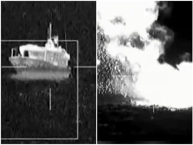 WATCH: U.S. Military Sinks Boat Allegedly Used as ‘Floating Refueling Station’ for Drug