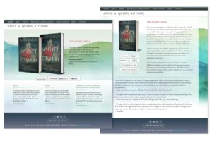 Anna Quinn, author website design