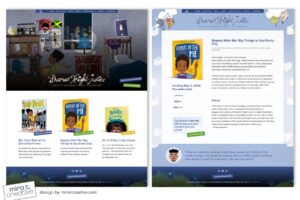 Shamar Knight-Justice, children's illustrator website design
