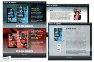 Wanda Morris, thriller author website design