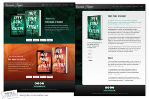Yasmin Angoe, thriller author website design