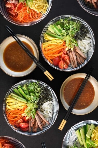 Paleo Hiyashi Chūka (Cold “Ramen” Salad) by Michelle Tam https://nomnompaleo.com
