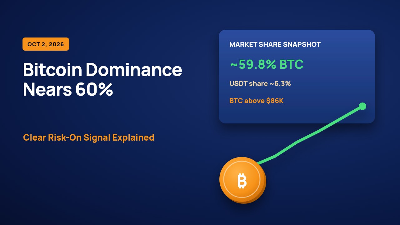 Bitcoin Dominance Nears 60%: Clear Risk-On Signal
