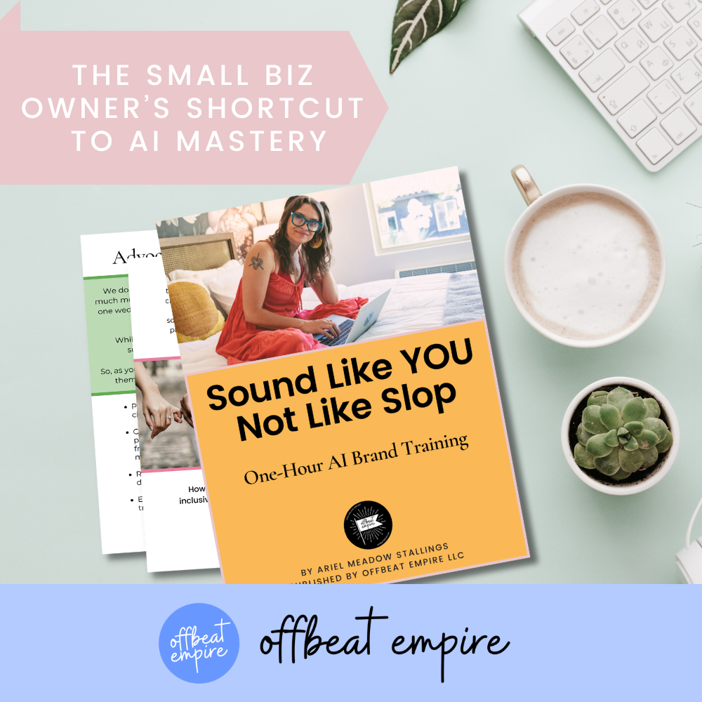 Sound Like You square banner - Publishing & consulting from Offbeat Empire Sound Like You square banner