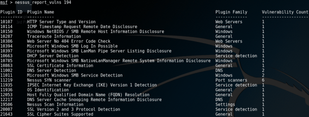 list-vulnerabilities-nessus-metasploit