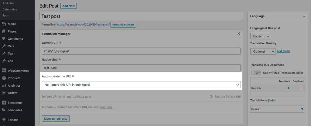Auto-update WordPress URLs