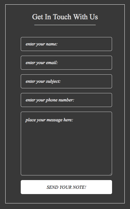 Contact Form - Transparent - PopupAlly Pro Screenshot of WordPress contact form