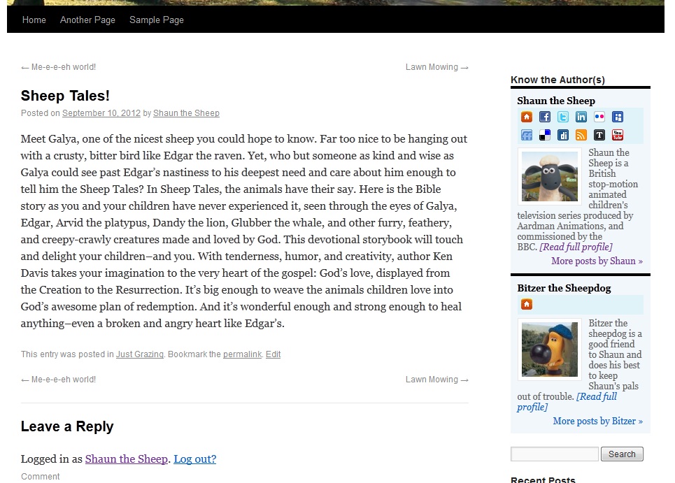 Multiple author profiles (co-authors) displayed on the sidebar.