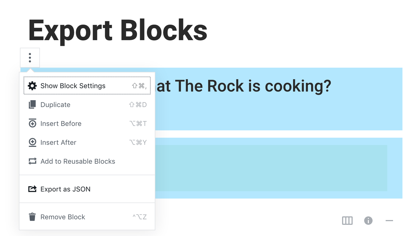 Export Blocks.