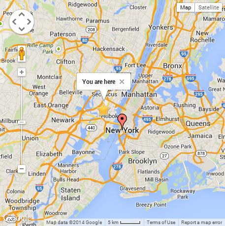 Map with user's location
