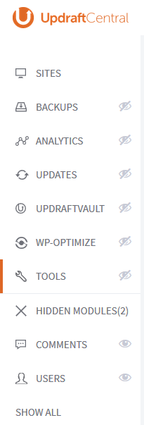 Hide specific options