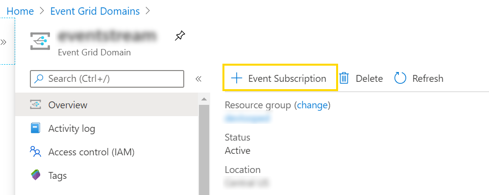 New Event Subscription